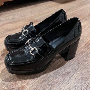H&M Black Patent Leather Heels
